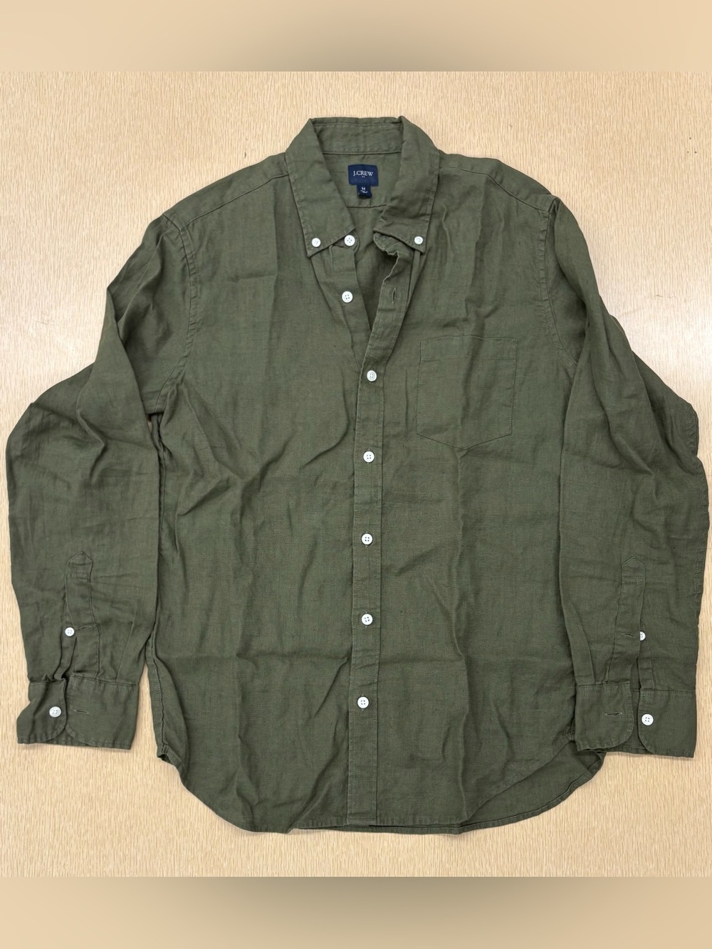 NWOT J. Crew linen blend button down shirt